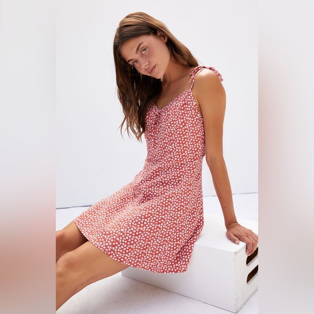 Pacsun Lottie moss tie bustier mini dress